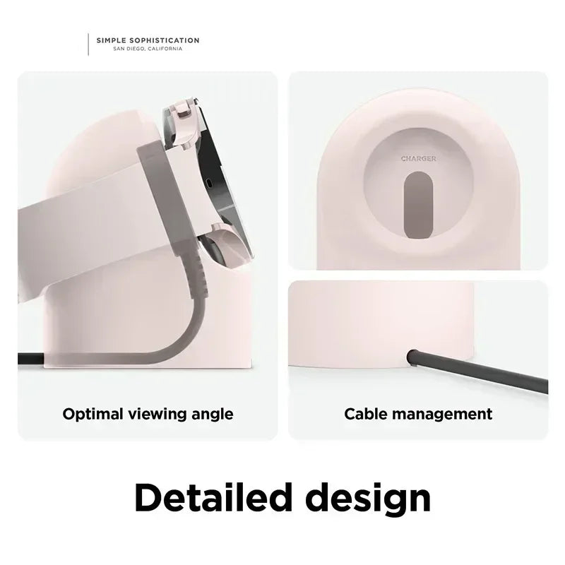 Compatible with Samsung Galaxy Watch 7 6 5 Charger Stand 40 44 46mm Galaxy Watch 5Pro Charger silicone Stand Charging base
