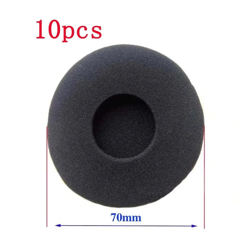 10pcs 18mm 35mm 45mm 50mm 55mm 60mm Headphones Replacement Memory Foam Ear Pads Sponge Cushion Covers Earphone Protective Sleeve