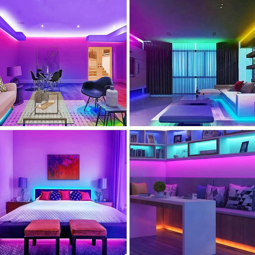 RGB LED Strip Lights USB Smart Bluetooth APP Control Led Flexible Lamp Tape for Room Decoration TV Backlight Diode Decorations