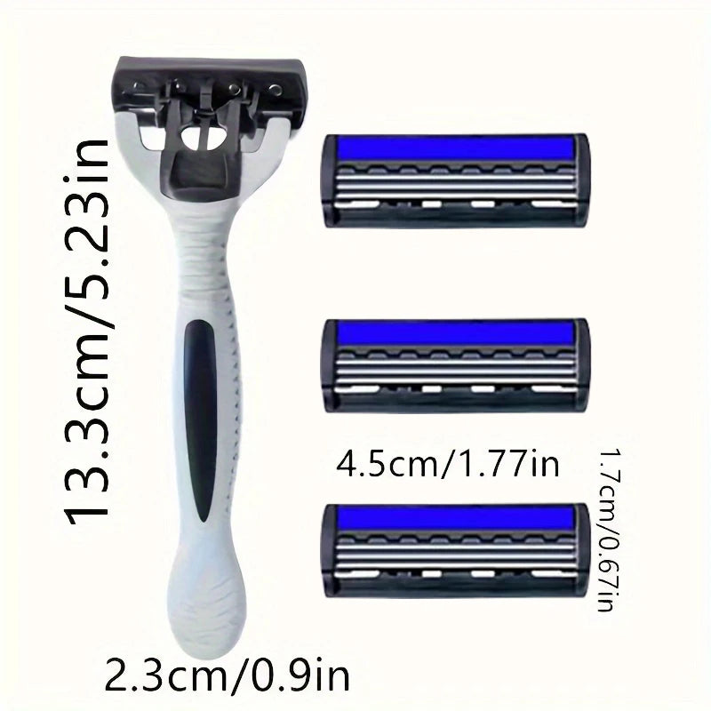 NEW Shaver Men Razor Shaving 3 Layer Stainless Blade Shaver Reusable Safety Razor Hair Removal Shaver Imported Blade Multi Tool
