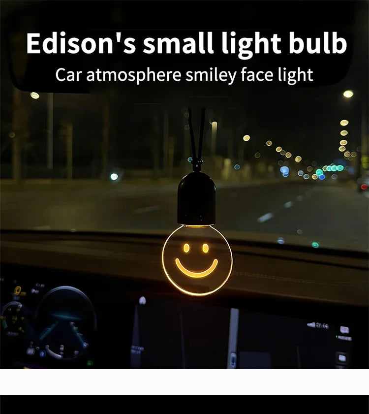 Car mounted small light bulb, interior decoration, car decoration, ambient light, pendant style creative car hanging night light