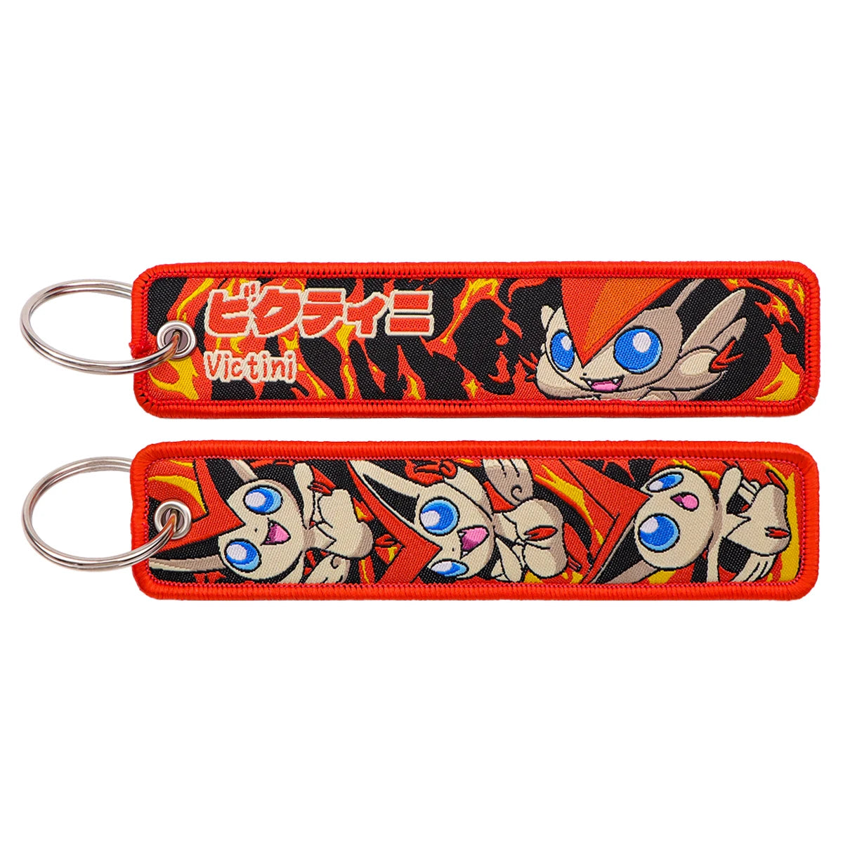 Cute Anime Elf Embroidery Key Fobs Cool Game Key Tags Keychains for Motorcycles Cars Fashion Key Rings Accessories Gifts 1pcs