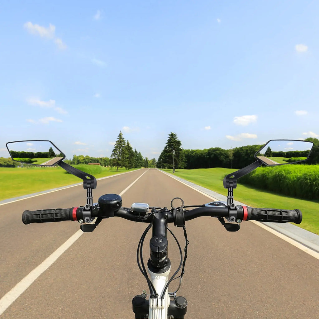 DOMEN Bicycle Rearview Wide Angle Mirror Cycling 360° Adjustable Rotate Road Bike Handlebar Rear View Mirrors Bike Accessories