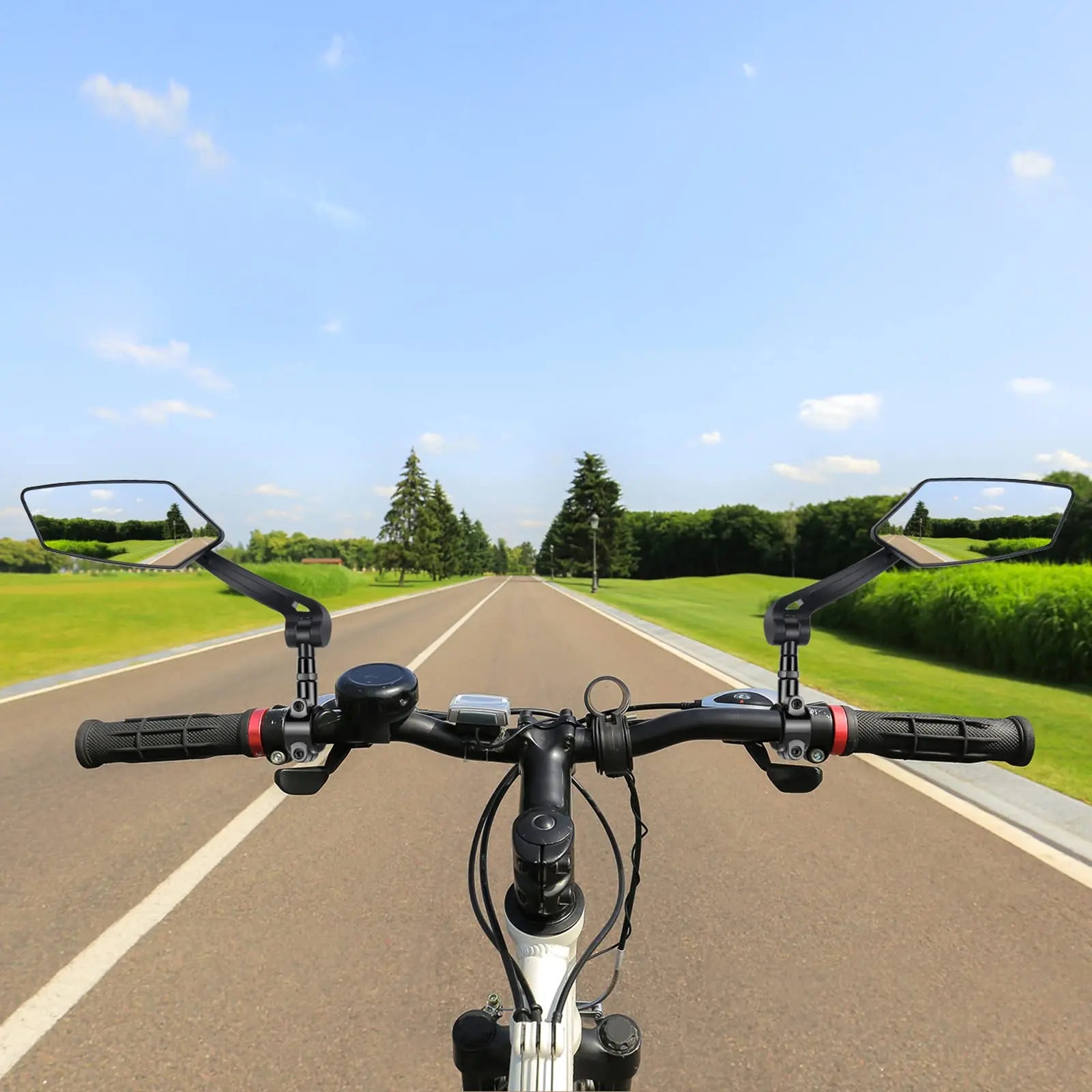 DOMEN Bicycle Rearview Wide Angle Mirror Cycling 360° Adjustable Rotate Road Bike Handlebar Rear View Mirrors Bike Accessories