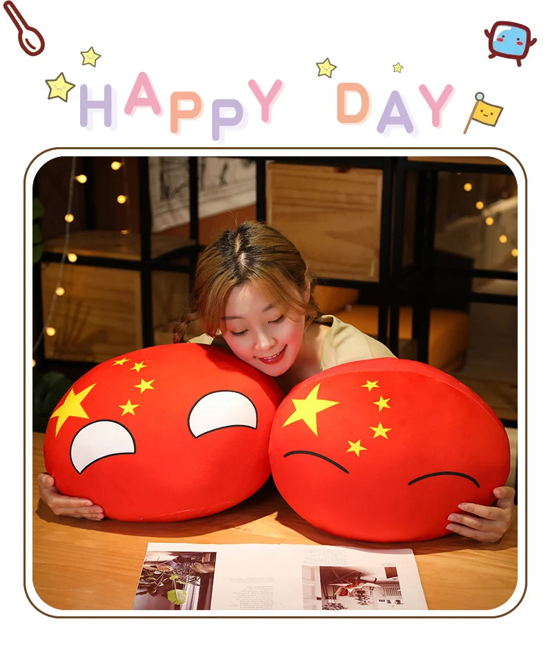Wholesale Hot 10/30/40cm Polandball Country Ball Toy Plush Pendant Doll Countryball Ussr Usa France Russia Uk Japan Germanyitaly