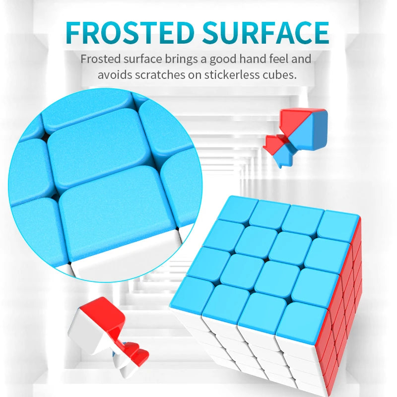 MoYu Meilong4 4x4x4 Magic Cube Meilong Stickerless Speed Cube Puzzle Children Gift Adult Educational Professional Fidget Toys