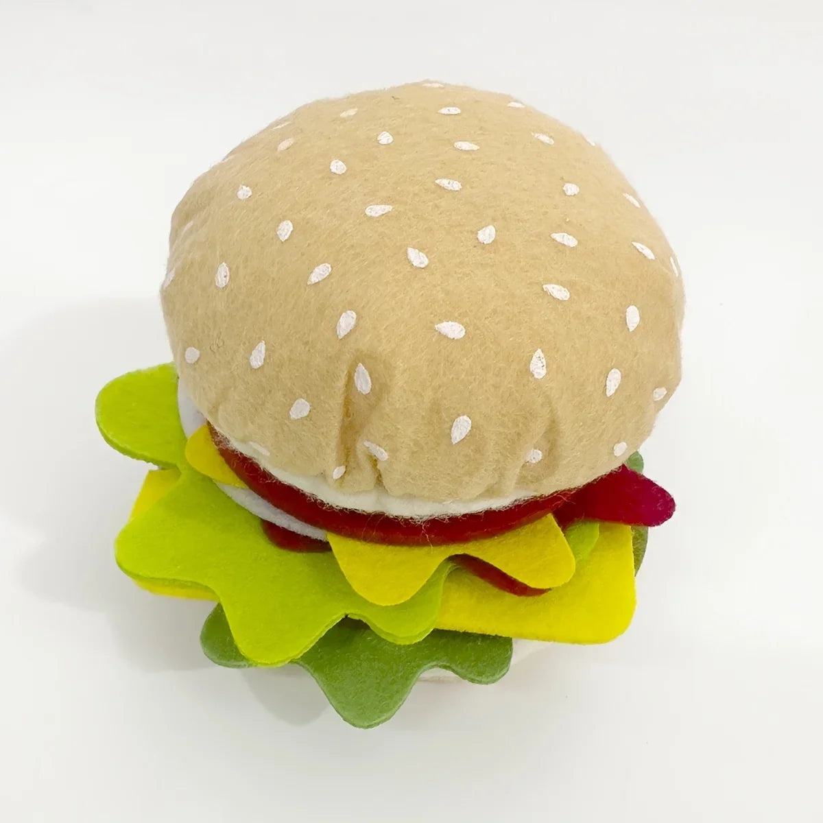 28PCS Felt Food Burger Sandwich Food Set Children Pretend to Play Food Sandwich Toys Children's Kitchen Role Playing Gifts