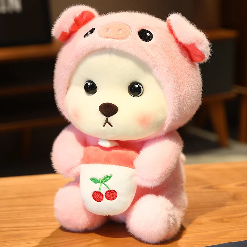 25/35cm Anime Cosplay Joint Bear Plush Toy Cute Stuffed Animals Bunny Duck Shark Pig Plushies Doll Kawaii Soft Toys For Girls