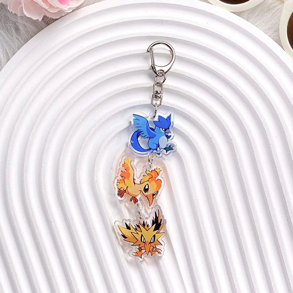 Pokémon Characters Pikachu Bulbasaur Jigglypuff Acrylic Keychain Bag Charms Accessories Backpack Pendant Key Holder Friend Gifts
