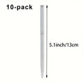 5/10/20Pcs Stainless Steel Ballpoint Pens, Silver Metal Medium Nib Smooth Twist Writing Pens for Office School