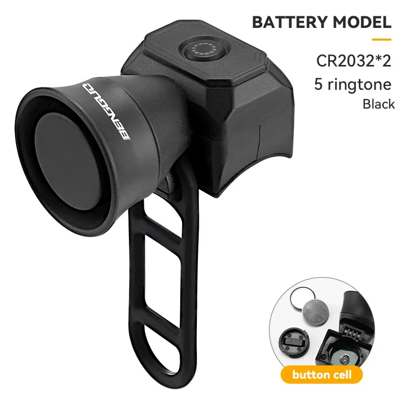 IP4X Waterproof Bicycle Mountain Bike Horn 120 db Battery/Charging Bike Bell Children's Scooter Baby Stroller Balance Car Horn