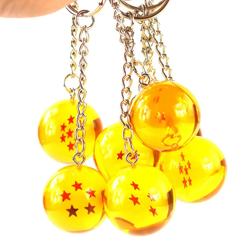 2.7cm 7PCS/set Anime Son Goku Shenron Dragonball Crystal Ball Resin Action Figure Model Toy Kids GIft Keychain
