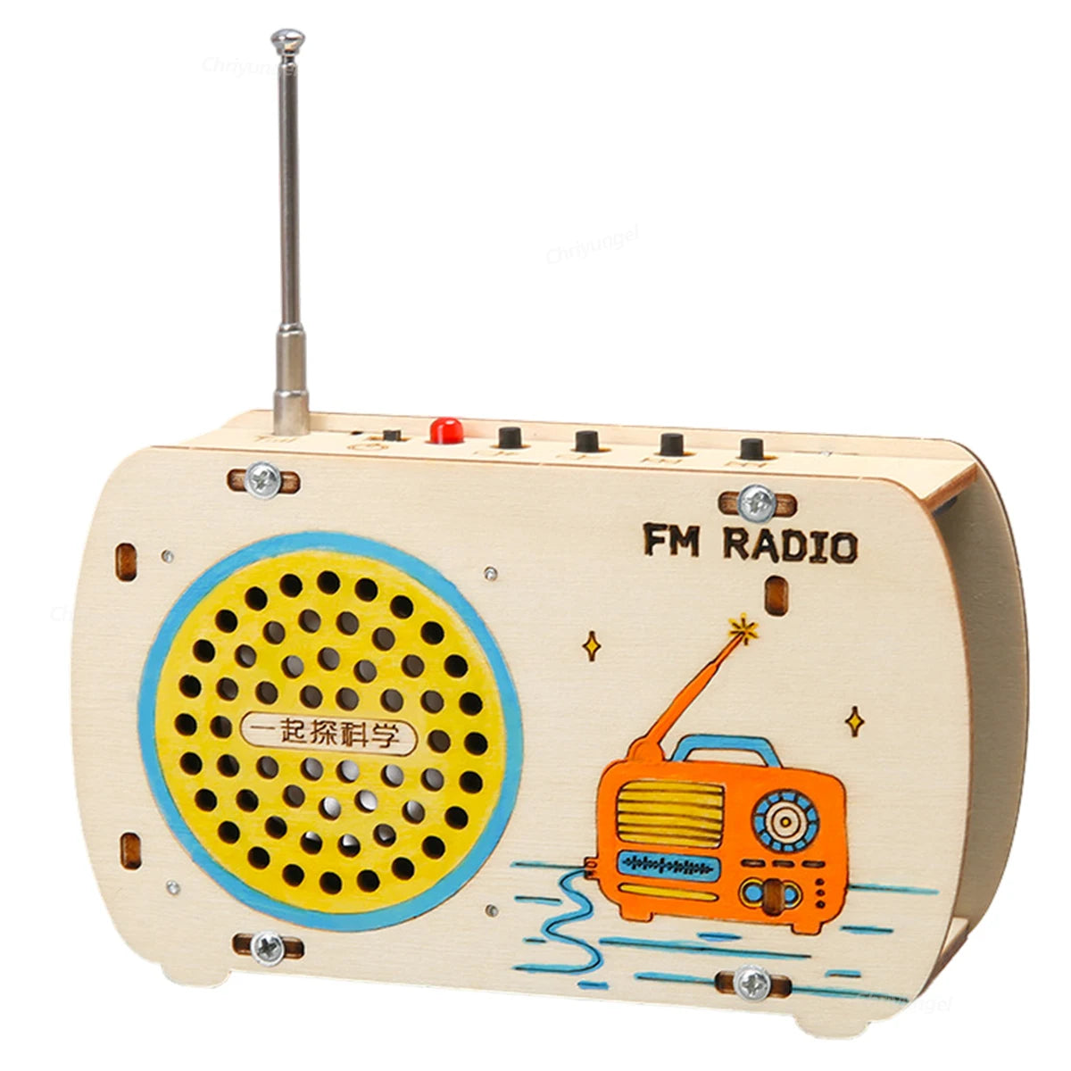 DIY Wooden Radio Kit Retro FM Educational STEM Building Toy Science Experiment Kit 3D Puzzle Craft Birthday Gift for Kids Teens
