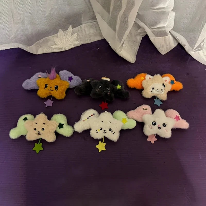 1PC Star Pendant Key Chain Doll Album Plush Pendant Doll School Bag Decoration Gifts