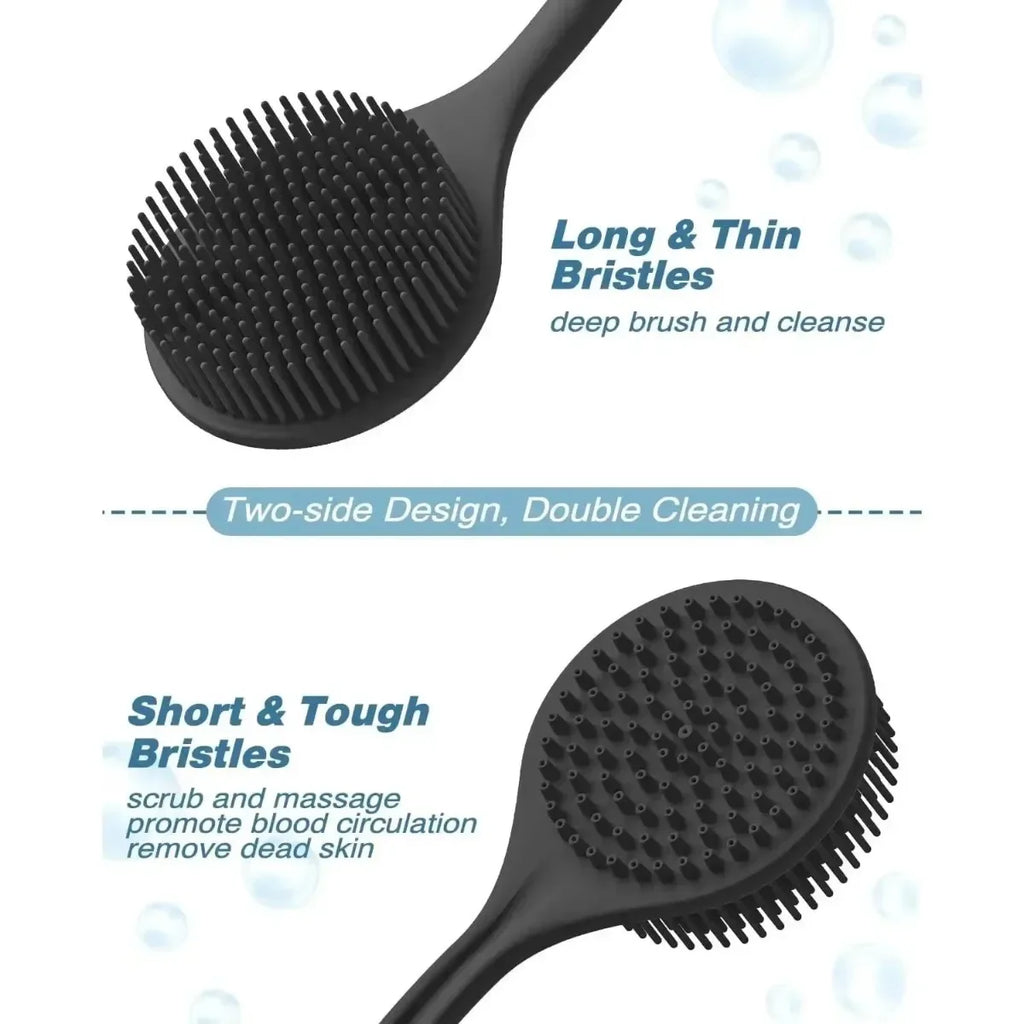 4PCS Set Silicone Body Scrubber Soft Exfoliating Brush for Face Gentle Shower Massage and Skin Cleansing Bathroom Accessories