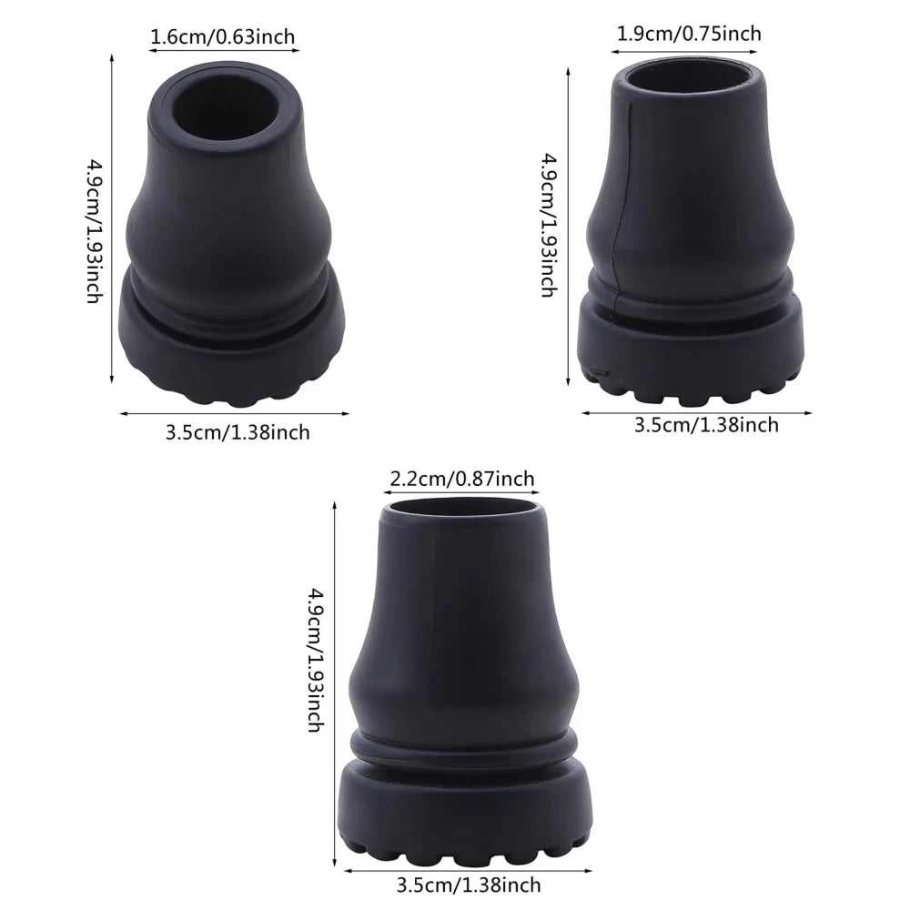 4Pcs 16-22mm Anti Slip Rubber Pads Cover Canes, Crutches, Bottom Pads, Protective Covers, Climbing And Hiking Poles, Tips