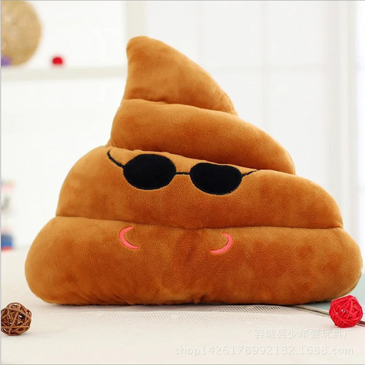 Funny Plush Pillow Super Poop Soft Toy Cute Face Expression Shit Doll Poop Stuffed Toy for Children Birthday Christmas Gift