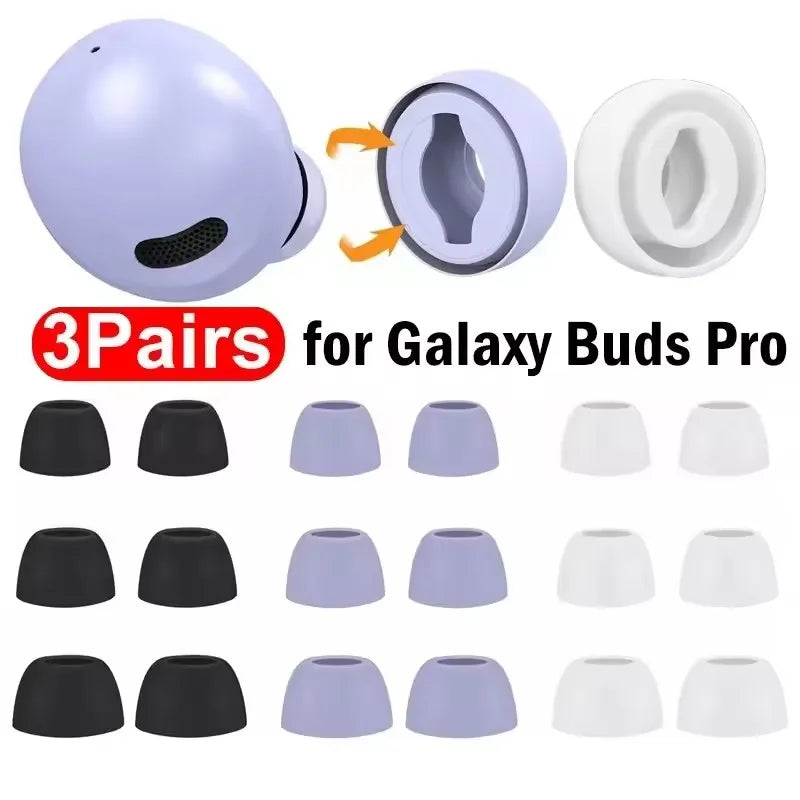For Samsung Galaxy Buds Pro Eartips Earbuds Silicone Replacement Ear Pads Buds Noise Isolation Earplugs Earphone Accessories