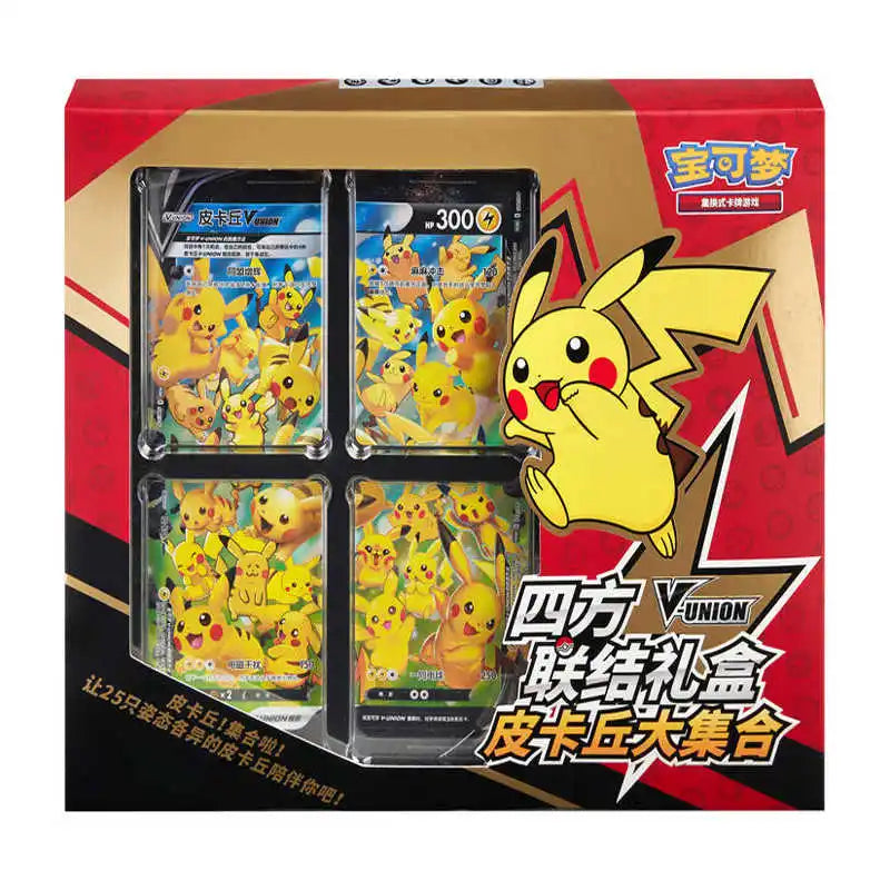 In Stock Genuine 100% Original Pokemon Ptcg Card Quartet Coupling V-Union Gift Boxes Pikachu Big Gather Moru Baker Mew-Two  Ptcg