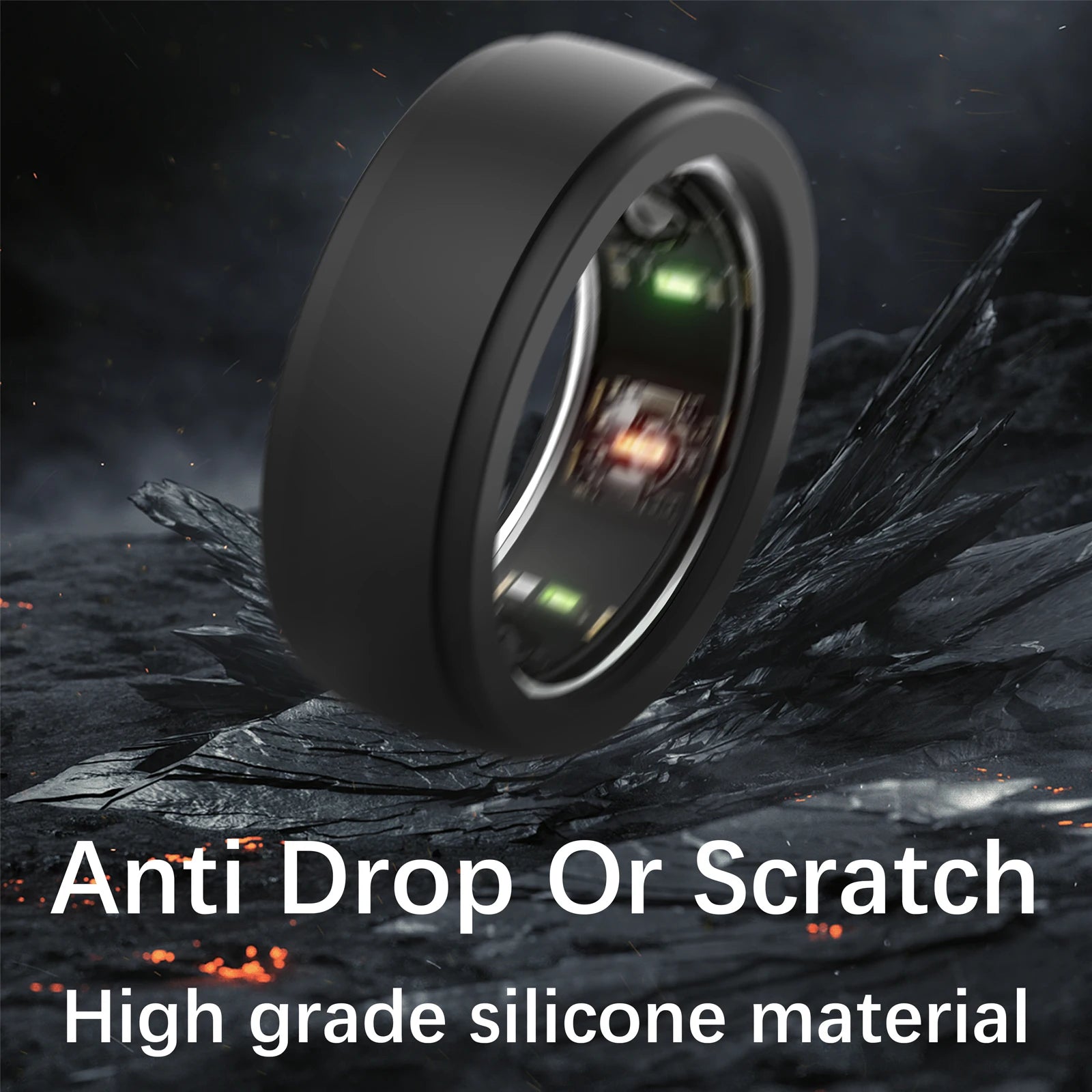 Silicone Ring Protector Compatible with Oura Gen 4/3, Rings Cover Working Out Accessories Men Women Silicone Case Finger Wrapper