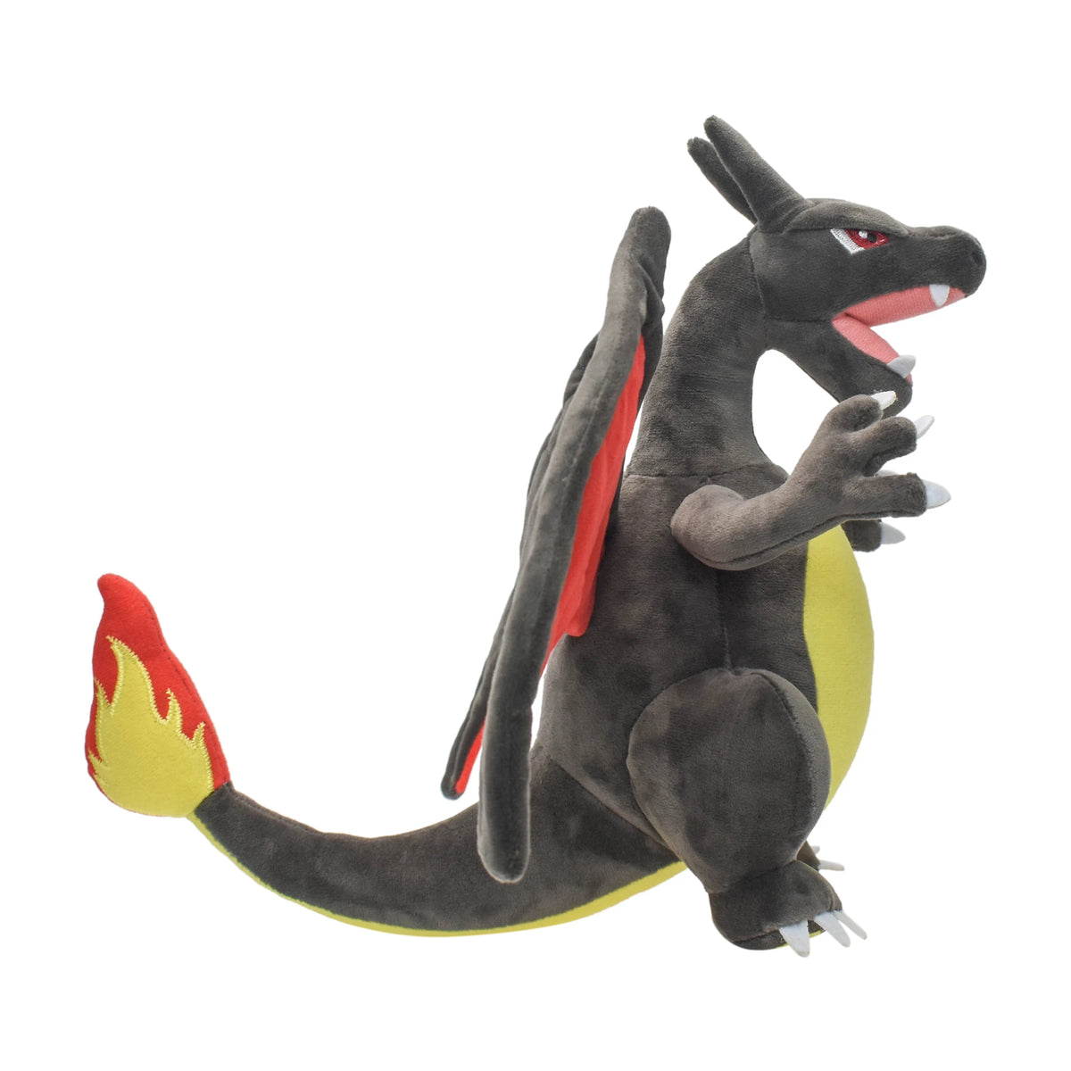 Shiny Charizard Plush Toy Stuffed Doll Collectible Cartoons for Boys Girls Gift Gray Collectible Soft Plushies Cute Cartoon 25CM