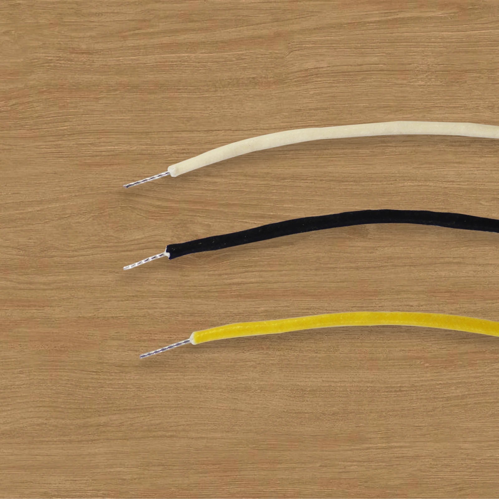 Cloth-covered Waxed Vintage-style Pushback Guitar Wire (white/black/yellow)Pushback Wire for Electric Guitar Upgrade,22 AWG wire