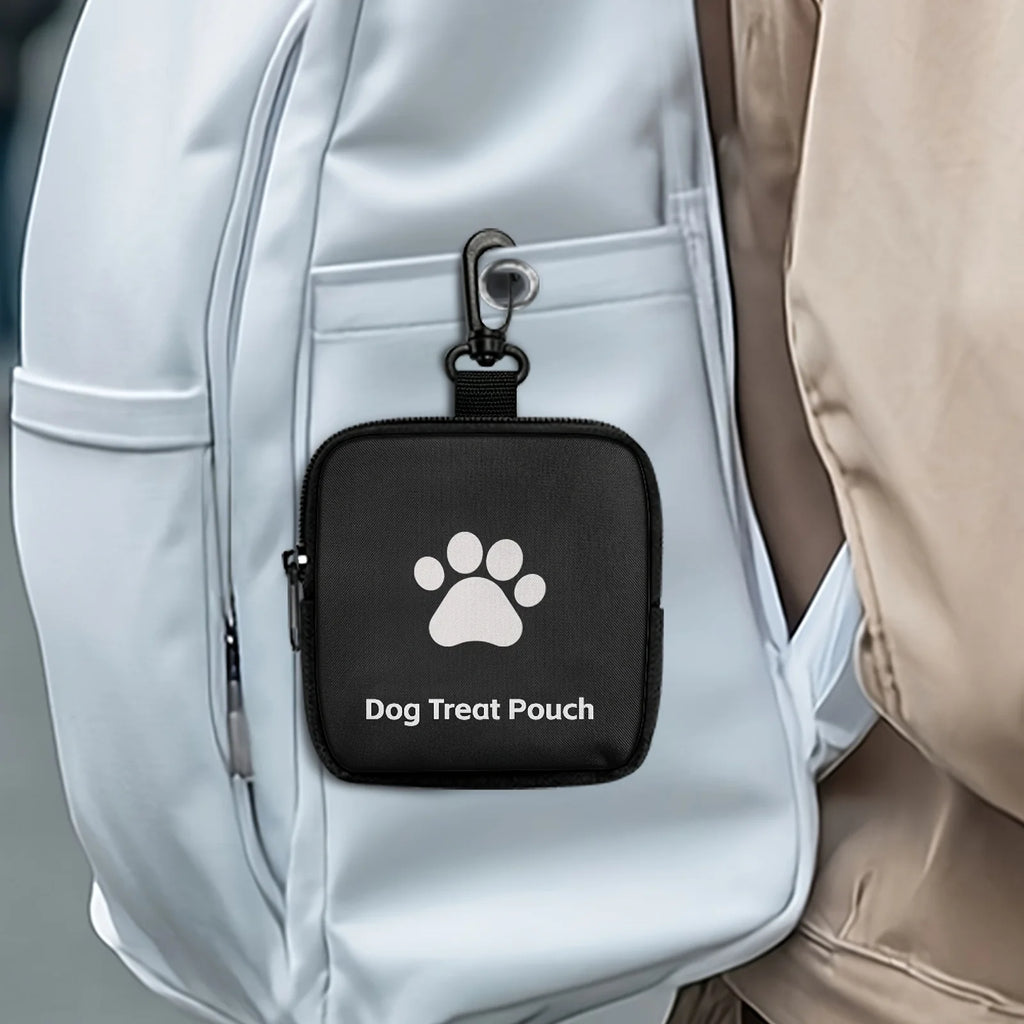 1pc Zippered Dog Training Treat Bag - Portable Pet Snack Pouch with Zipper, Spill-Proof Design - For Dog Owners, Trainers