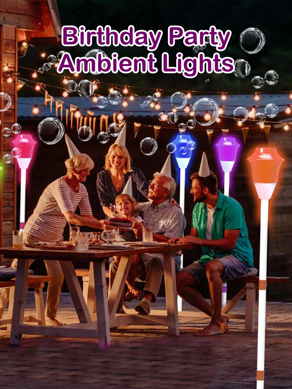Street light bubble machine fully automatic bubble with light birthday outdoor wedding party without battery bubble water