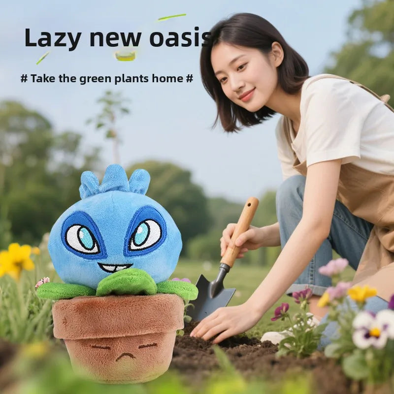 Plants Vs Zombies 2 Sunflower Pea Shooter Potted Plants Plush Doll Toy Pillow Toy Game Figures Soft Pillow Teens Birthday Gifts