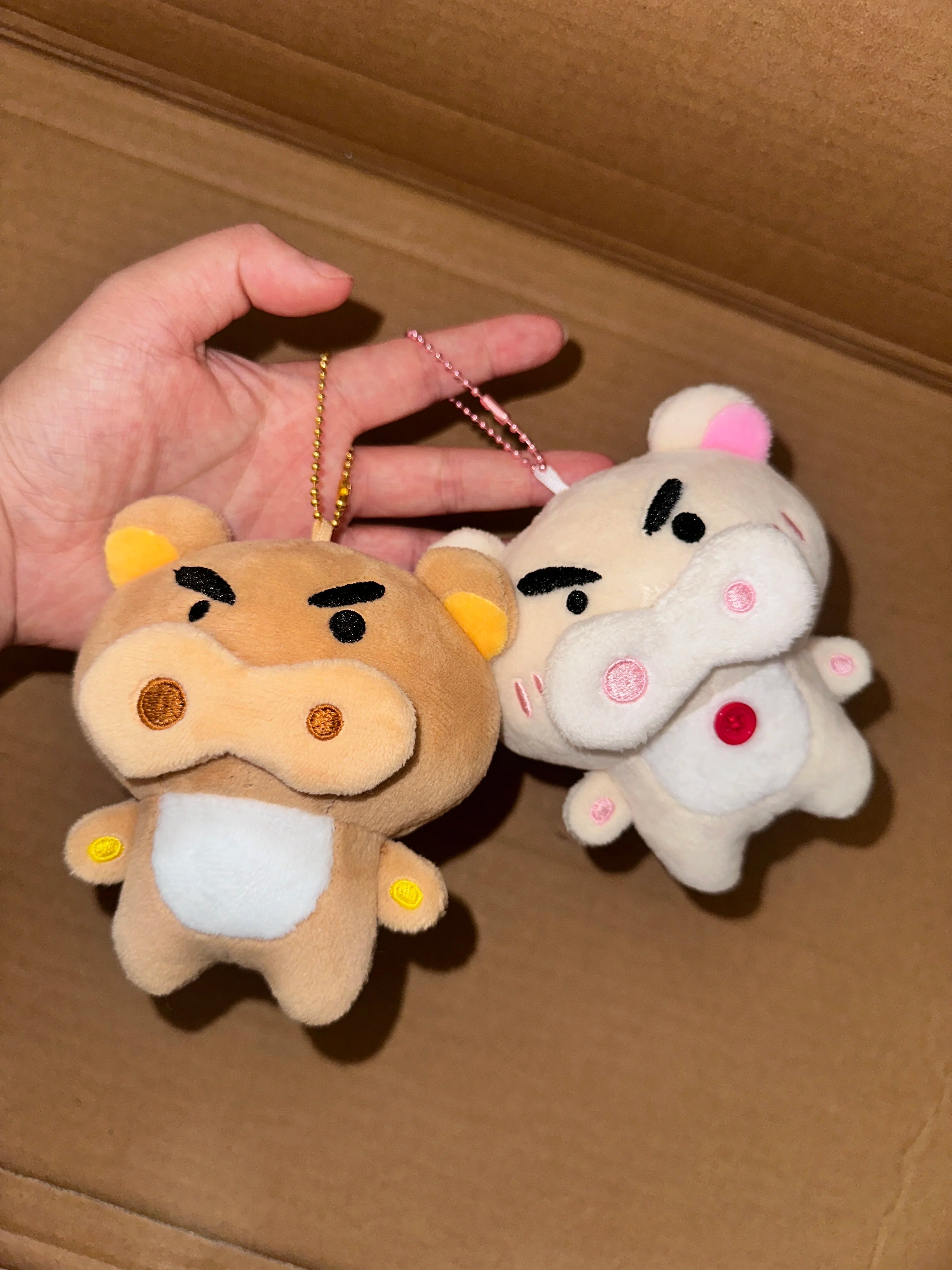 New Cute Bear Pig Plush Keychain Funny Expression Soft Toy Pendant Cartoon Doll Kawaii Decor Bag Xmas Cute Gift For Friends Kids