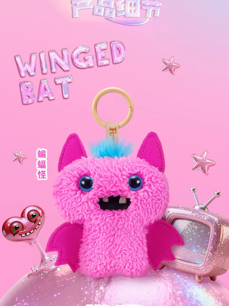 Original Fuggler Random Keychain Blind Box 2 Figure Ugly Funny Monster Tooth Wide Eyed Weirdo Collection Model Bag Pendant