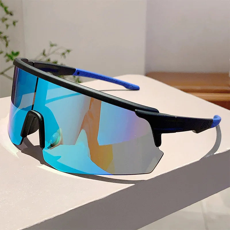 Oversized Fashion Cycling Sunglasses Anti Wind Flash Coating Protective Glasses UV400