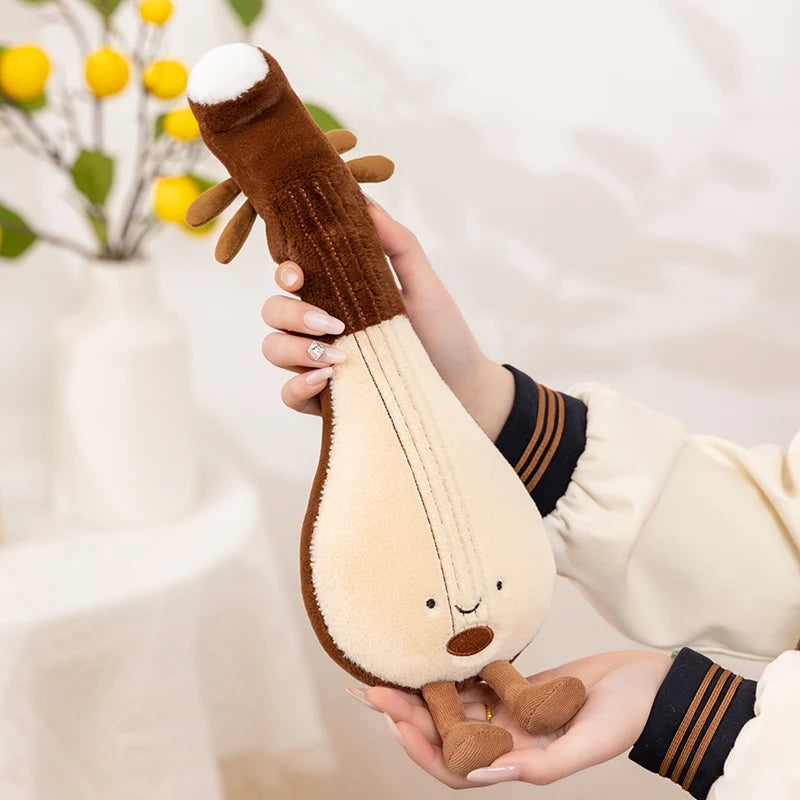 Cute Musical Plush Toy Soft Violin 30cm Guitar Pipa Tuning Fork Note Stuffed Doll Instrument Gift for Kid Music Lover Home Decor