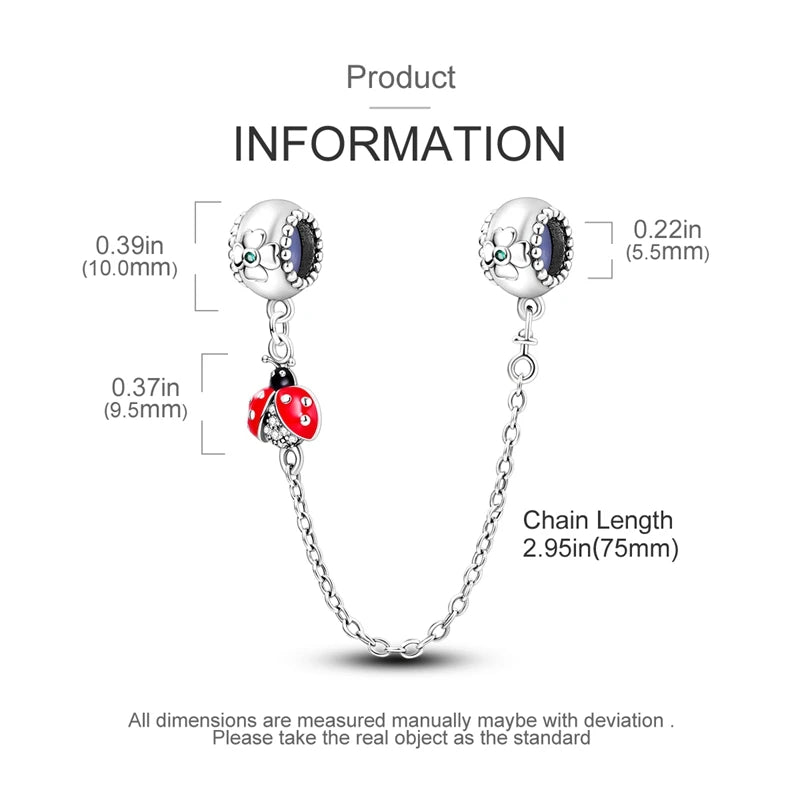Charms Silver 925 Ladybugs and Cherry Strawberries Pendant Bead Fit 3mm Bracelet Bangle Necklace For Women Luxury Jewelry Making