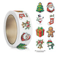 500pcs Laser Cartoon Christmas Stickers Christmas Gift Wrapping Label Sticker Reward Stickers Scrapbook Stationery,1"