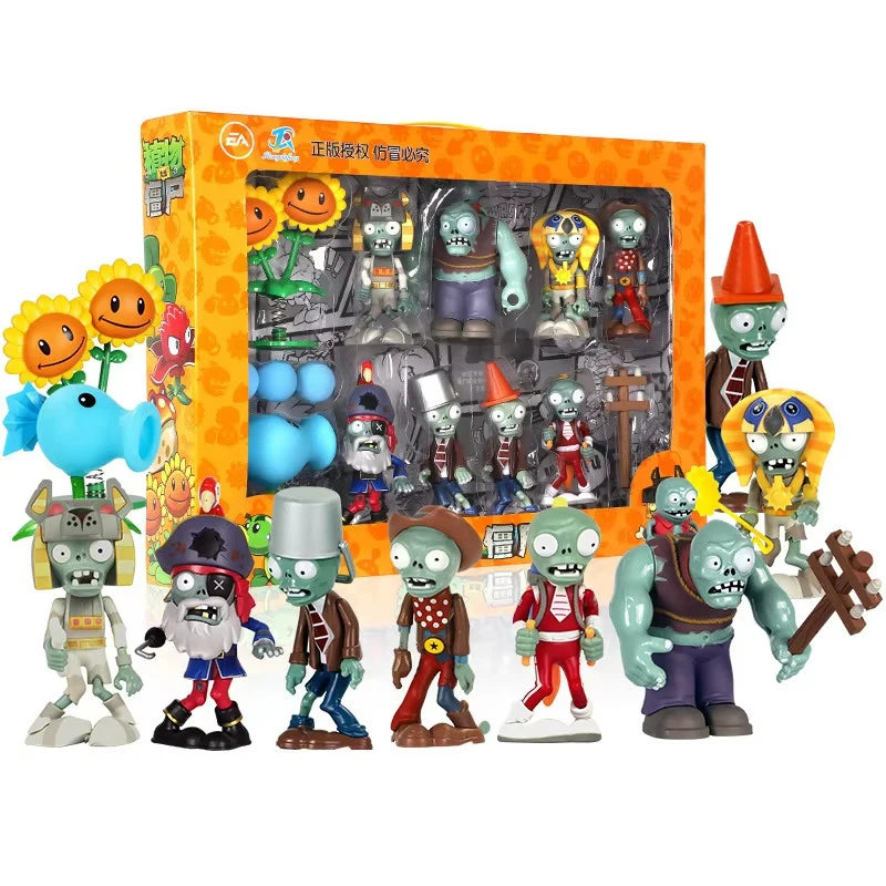 Plants Vs Zombies Cactus Peashooter Coconut Cannon A.K.E.E Character Toys 6 Style Game Figures Soft Silicone Boy Birthday Gift