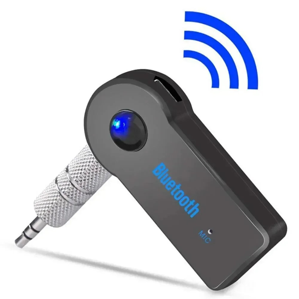 Bluetooth 5.0 Wireless Audio Receiver 3.5mm AUX Car Adapter, Mobile Phone Hands-Free Stereo Music Converter Wireless Car Adapter