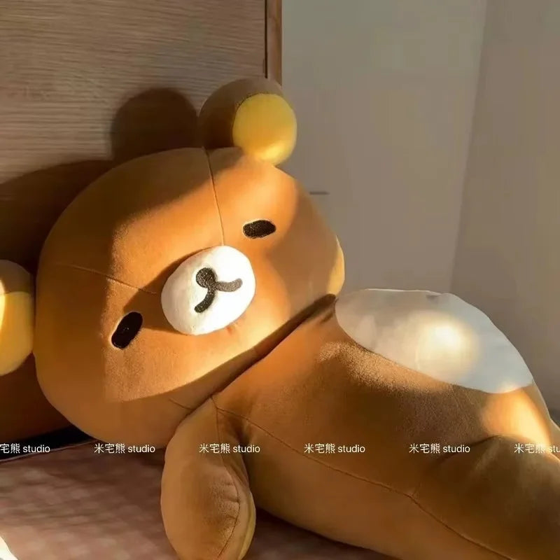 Rilakkuma Extra Soft Oversized Plush Toy Long Body Pillow Sofa Cushion Sleep Companion For Lazy Leisure Cute Stuffed Doll Gift