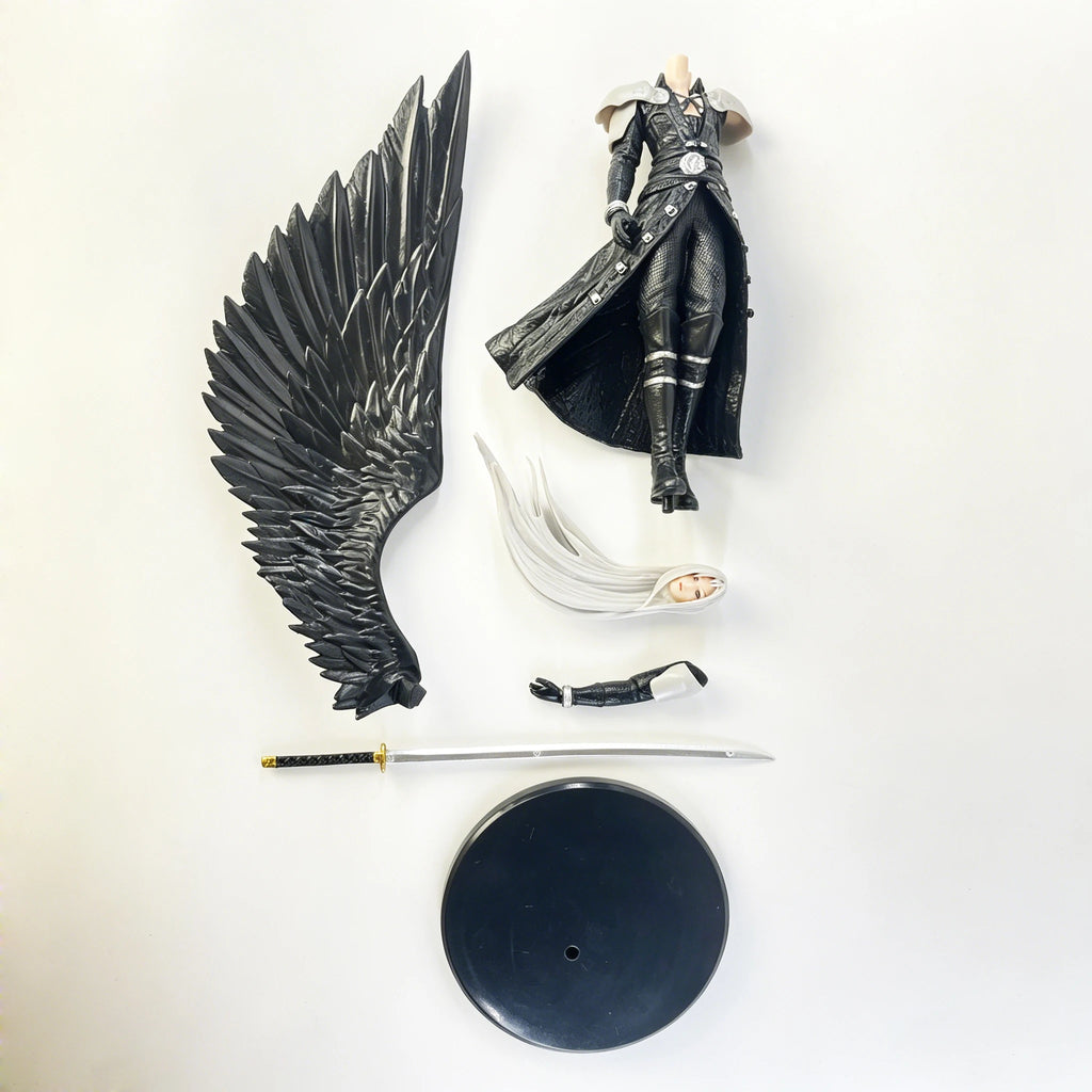 28cm Sephiroth Anime Figure Rebirth One-Winged Angel Action Figure Collection Model Desktop Ornaments Decoration