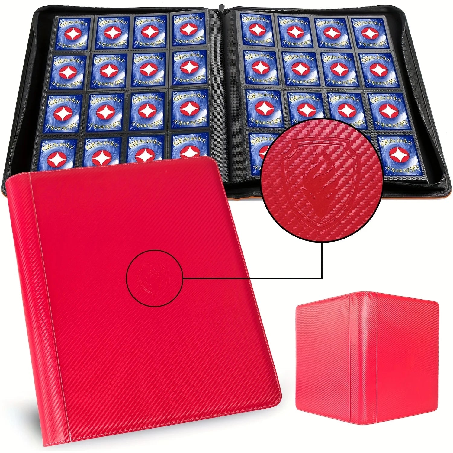 1024 Pockets Trading Card binder, Premium 16 Pockets Card Holder Folders, Side Loading Card Album for Sport, Game Card