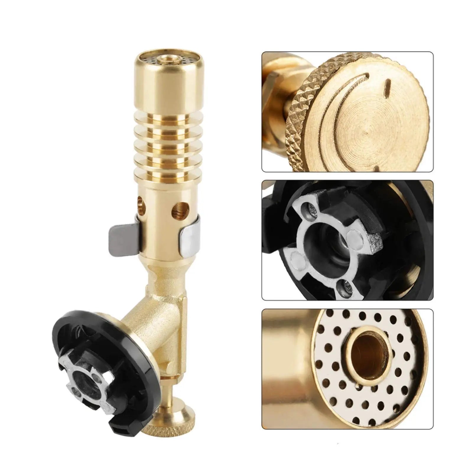 Portable Welding Torch Gas Burner Portable Flame Gun Butane High Temperature Welding Gas Lighter Torch Outdoor Camping BBQ Gas