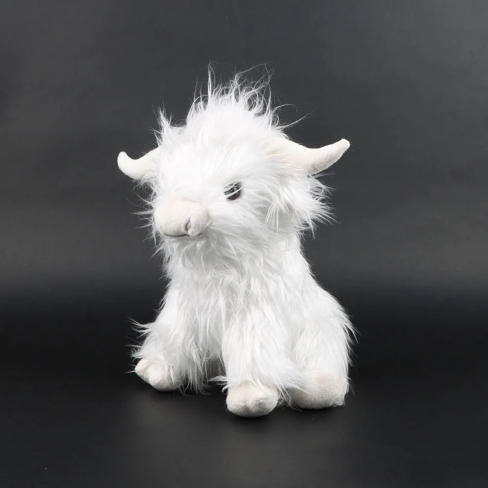 Simulation Highland Cow Animal Plush Doll Soft Stuffed Highland Cow Cattlle Plush Toy Plushie Gift for Kids Boys Girls