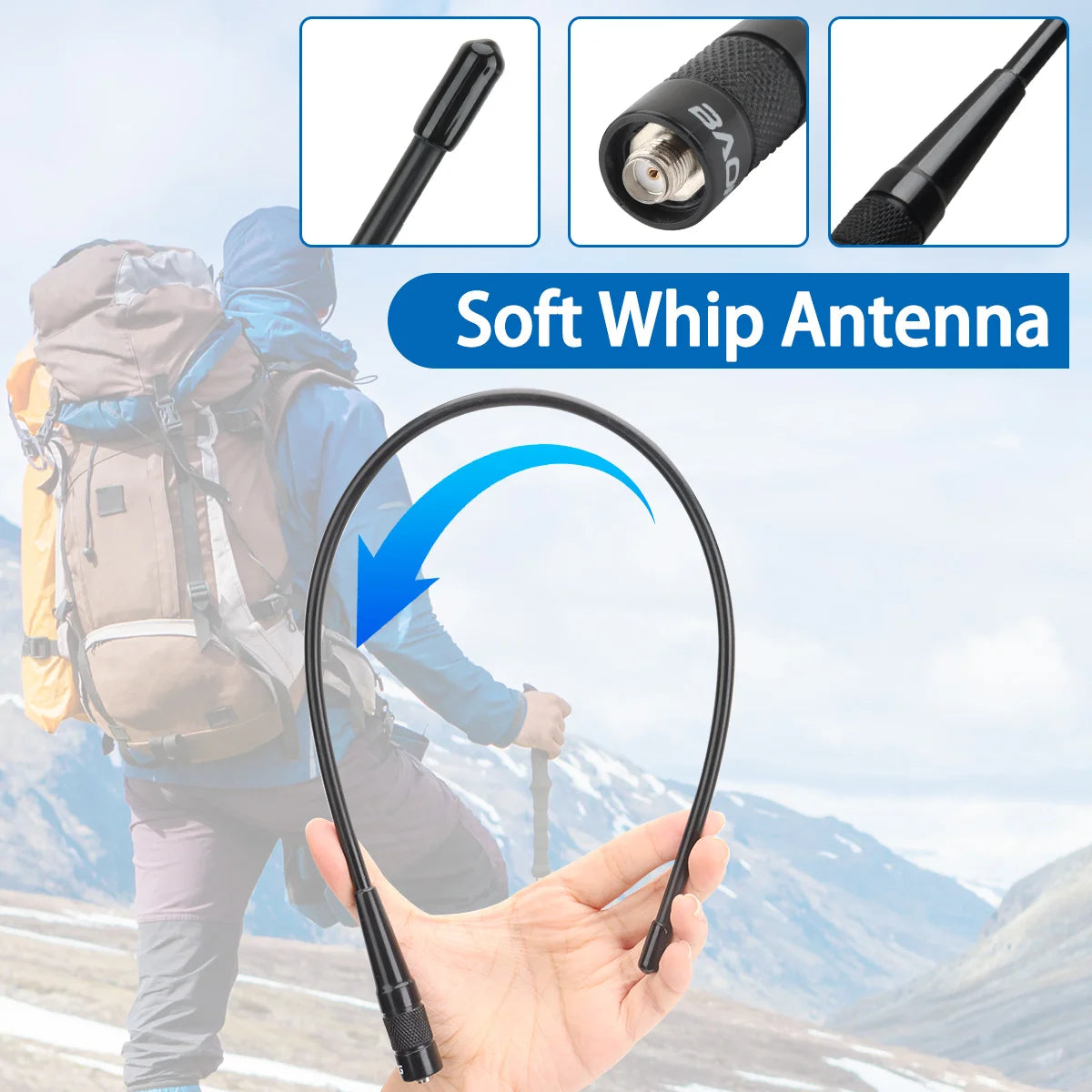 AM-771 Air Band SMA-Female Antenna 108-136MHz for Quansheng UV K5 (8) K6 Baofeng UV 5RH 21 PRO V2 UV-98 Walkie Talkie Ham Radio