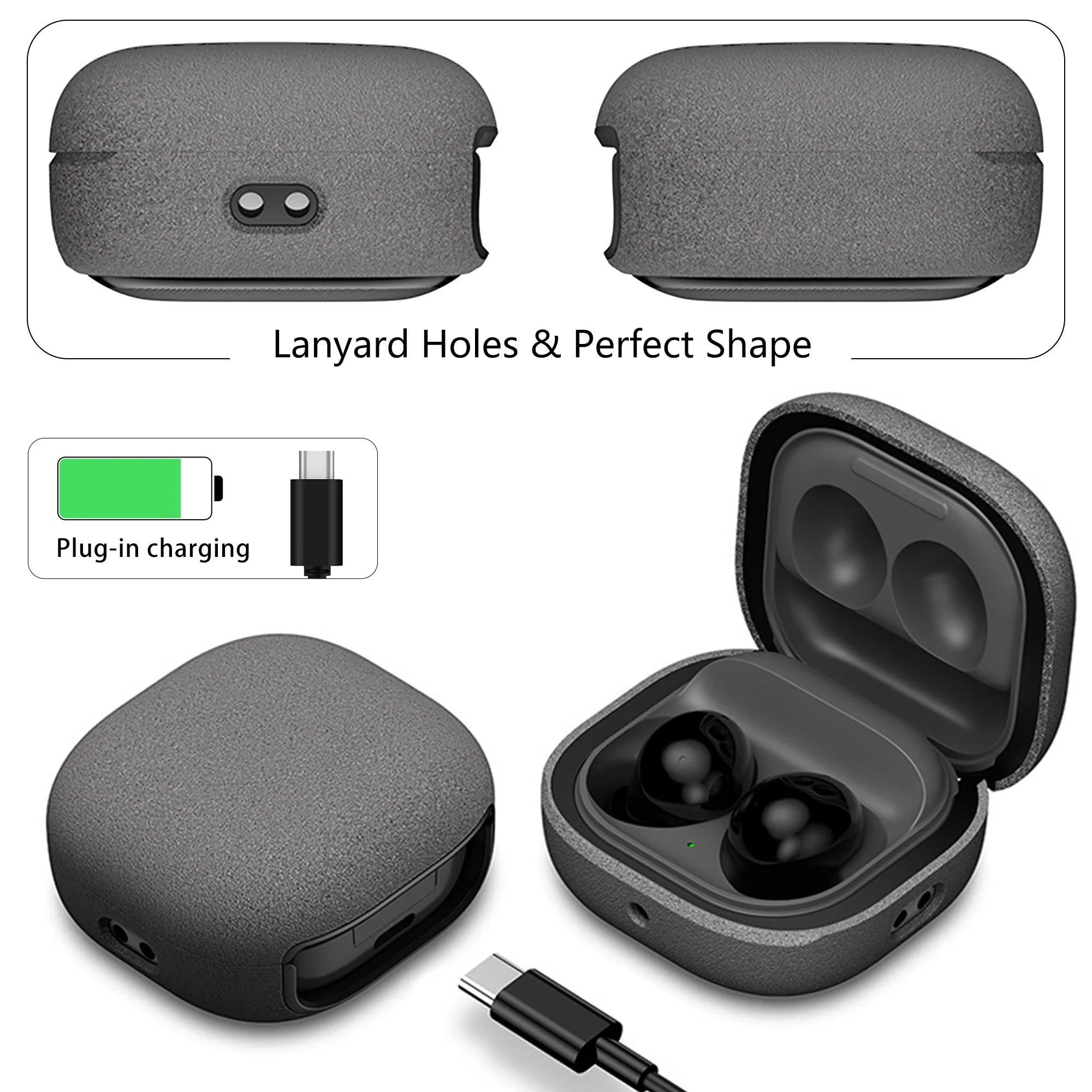 Protective Case for Samsung Galaxy Buds FE, Buds2 Pro, Buds2, Buds Live, Buds Pro Case, Hard Case Protection Case with Lanyard