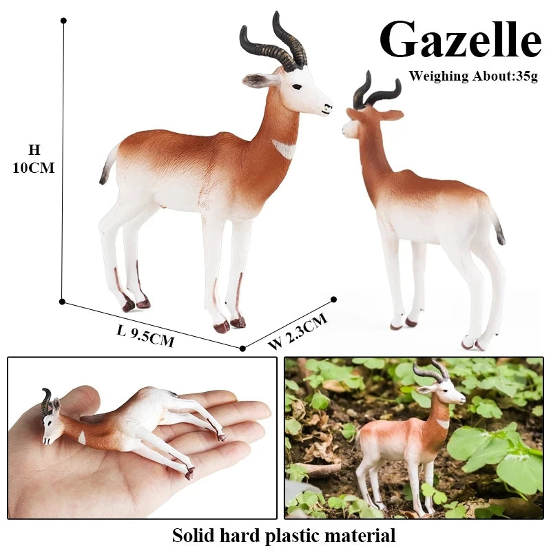 Oenux Classic Farm Animal Simulation Sheep Goat Argali Antelope Model Action Figure Poultry Figurines Cute Toy For Kid Gift