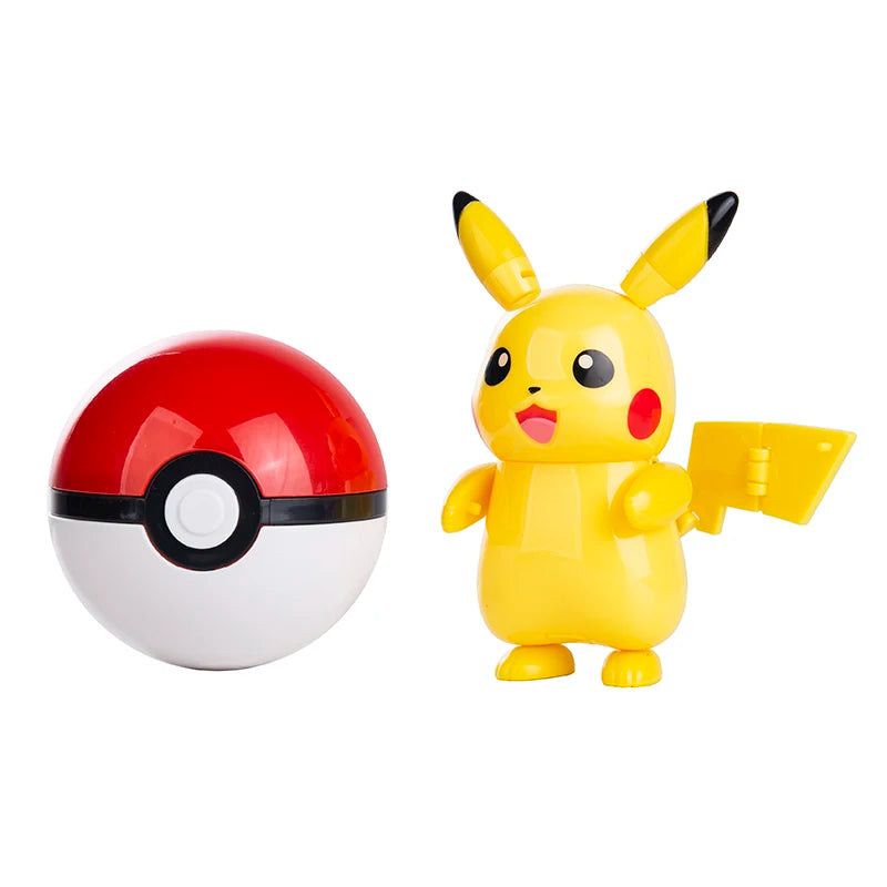 About Pokemon Anime Figure Charizard Pikachu Gyarados  Pocket Monster Figure Pokeball Action Deformation Toy Model Gift
