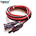 1 Pair Solar Panel Extension Cable Copper Wire Black and Red with solar Connector Solar PV Cable 6/4/2.5 mm2 10/12/14 AWG