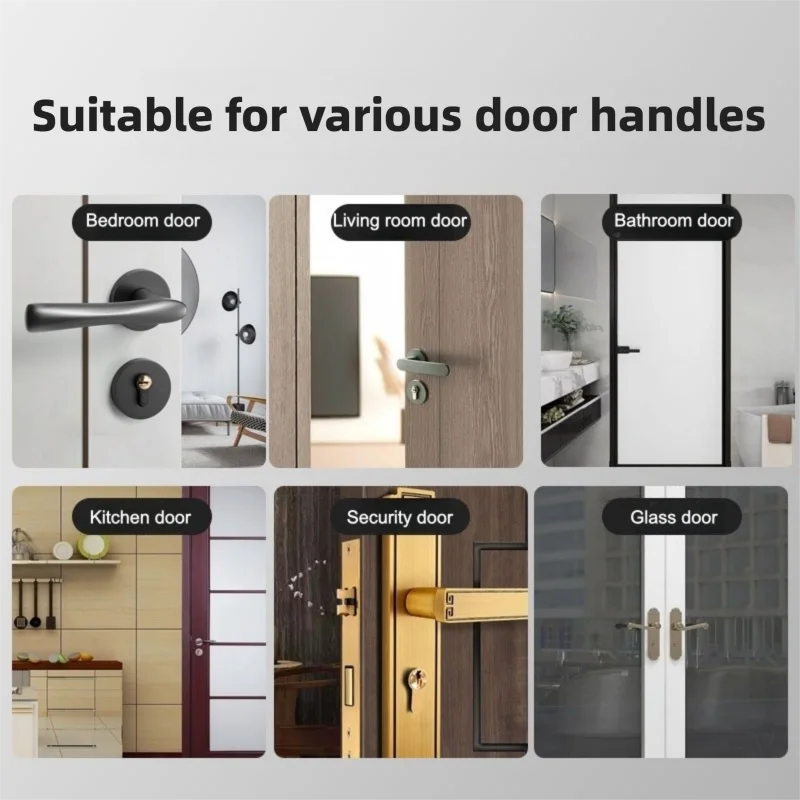 12 pcs Suitable For Door Handles Silicone Door Stop No Need To Punch Holes Anti-collision Doorstop Anti-collision Artifact Easy