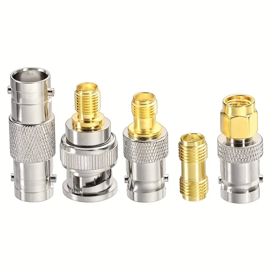 SMA Male to BNC Male Cable 20CM + 5pcs RF Coax Adapter Kit SMA to BNC Cable SMA BNC Adapter Cable Kit for RF Applications/Antenn