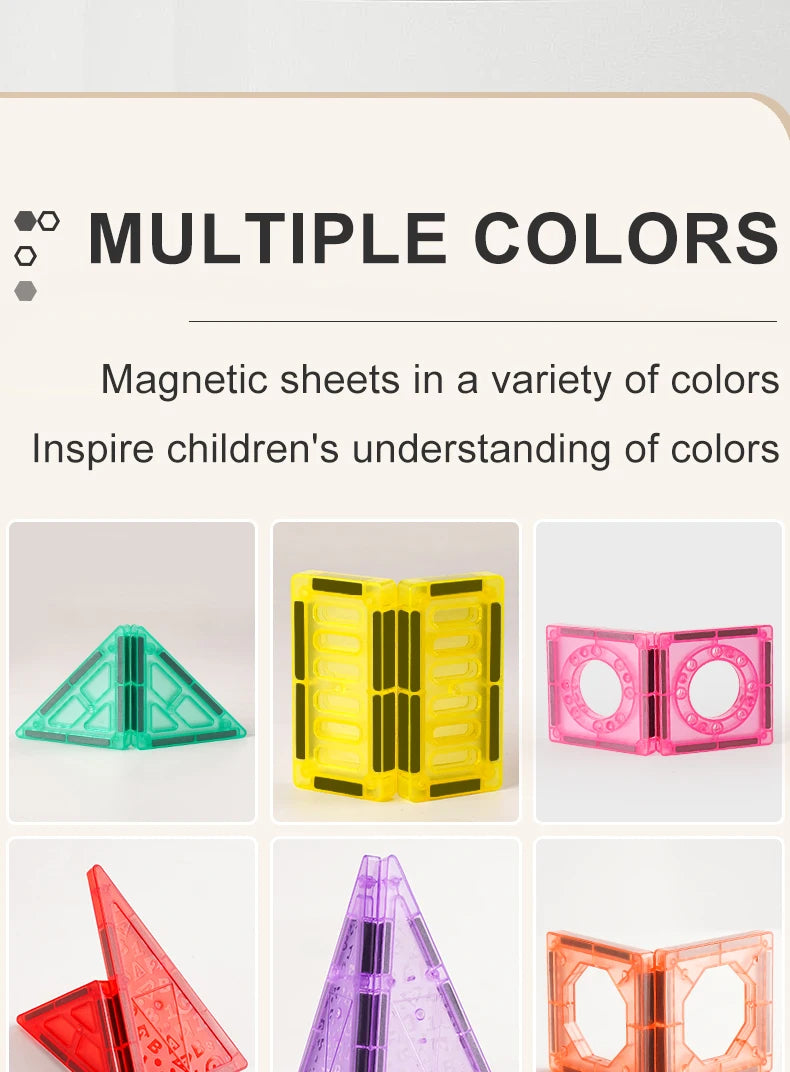 Magnetic Tiles for Kids Ages 3-5 4-8 Magnet Toys for 3 4 5 6 7 8+ Year Old Boys Girls Toddlers Magnetic Building Blocks Preschoo